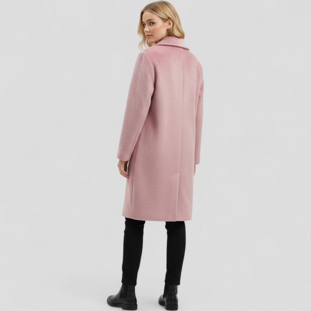 Elarienne | Dames Lange Wollen Jas – Warme, Elegante Klassieke Jas