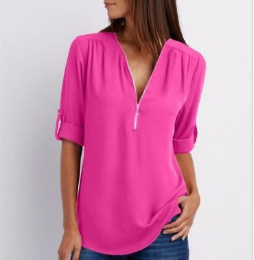 Keni | Casual-elegante damestop – Stijlvolle blouse met V-hals voor dagelijks gebruik