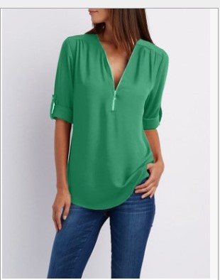 Keni | Casual-elegante damestop – Stijlvolle blouse met V-hals voor dagelijks gebruik