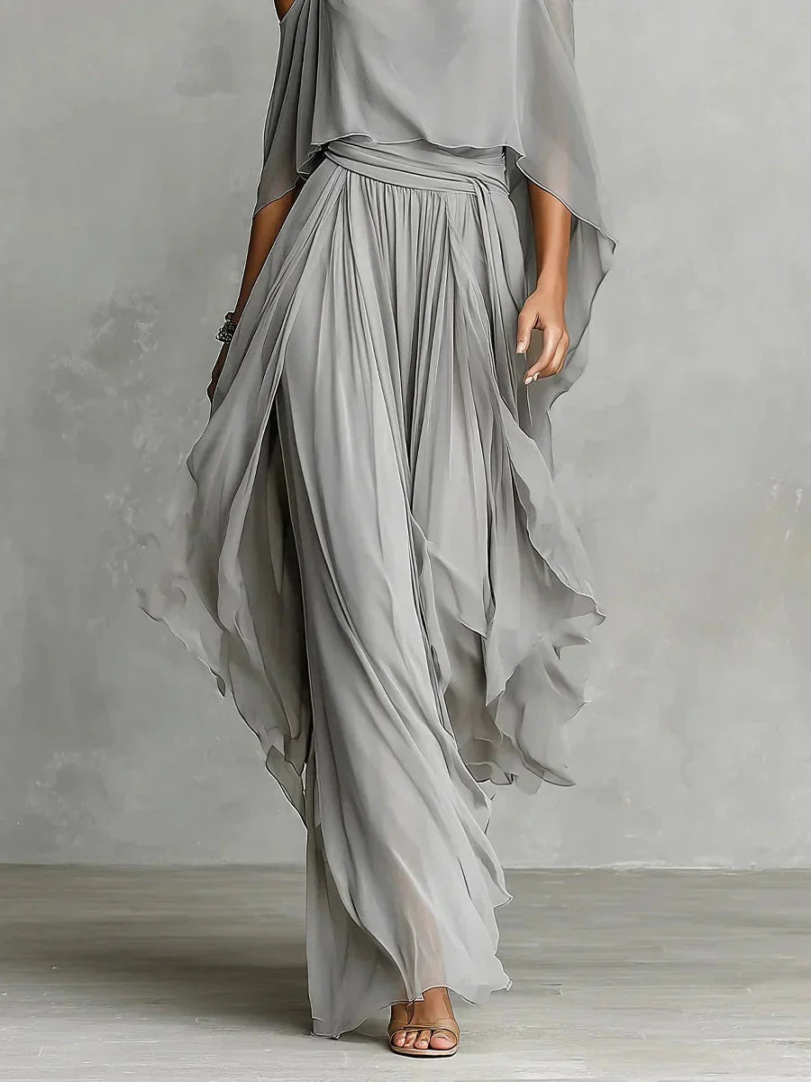 Cosima | Grijze Dames Set – Soepelvallende 2-Delige Outfit