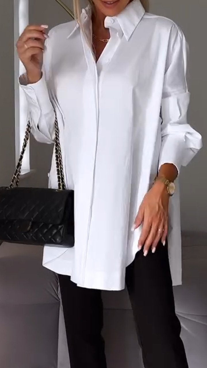 Giselisse | Dames Chiffon Blouse – Oversized Pasvorm