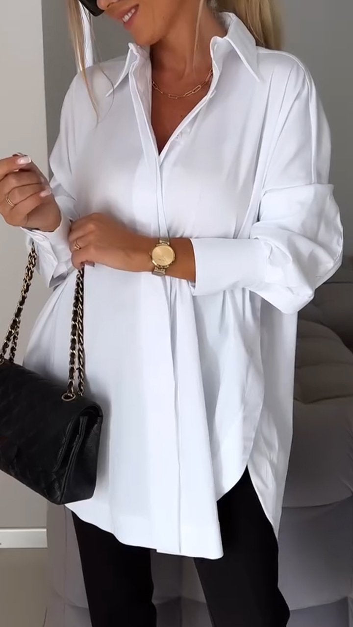 Giselisse | Dames Chiffon Blouse – Oversized Pasvorm