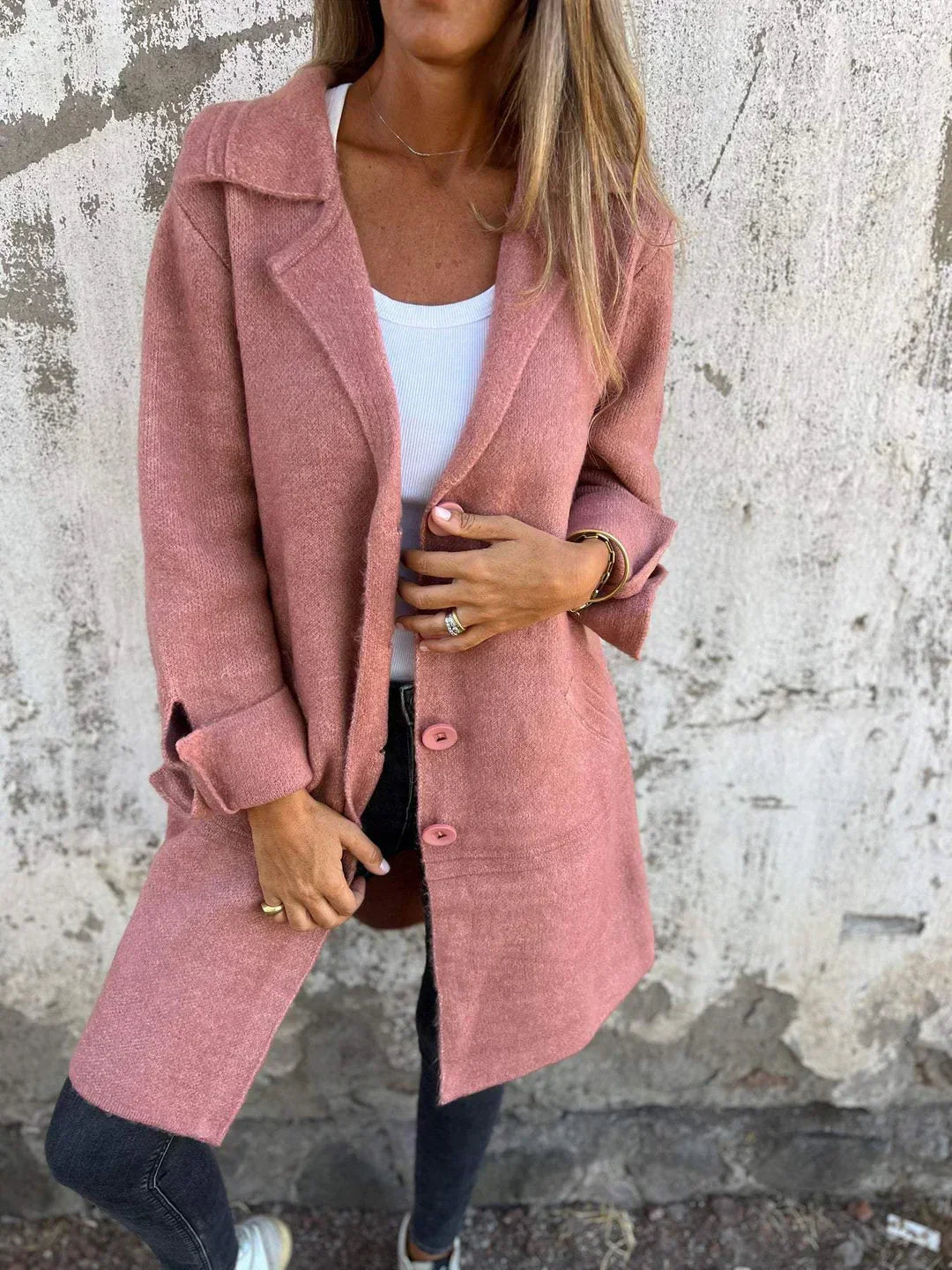 Cathalina | Gebreide Damesjas met Relaxed Fit – Zachte, Lichtgewicht Casual Jas