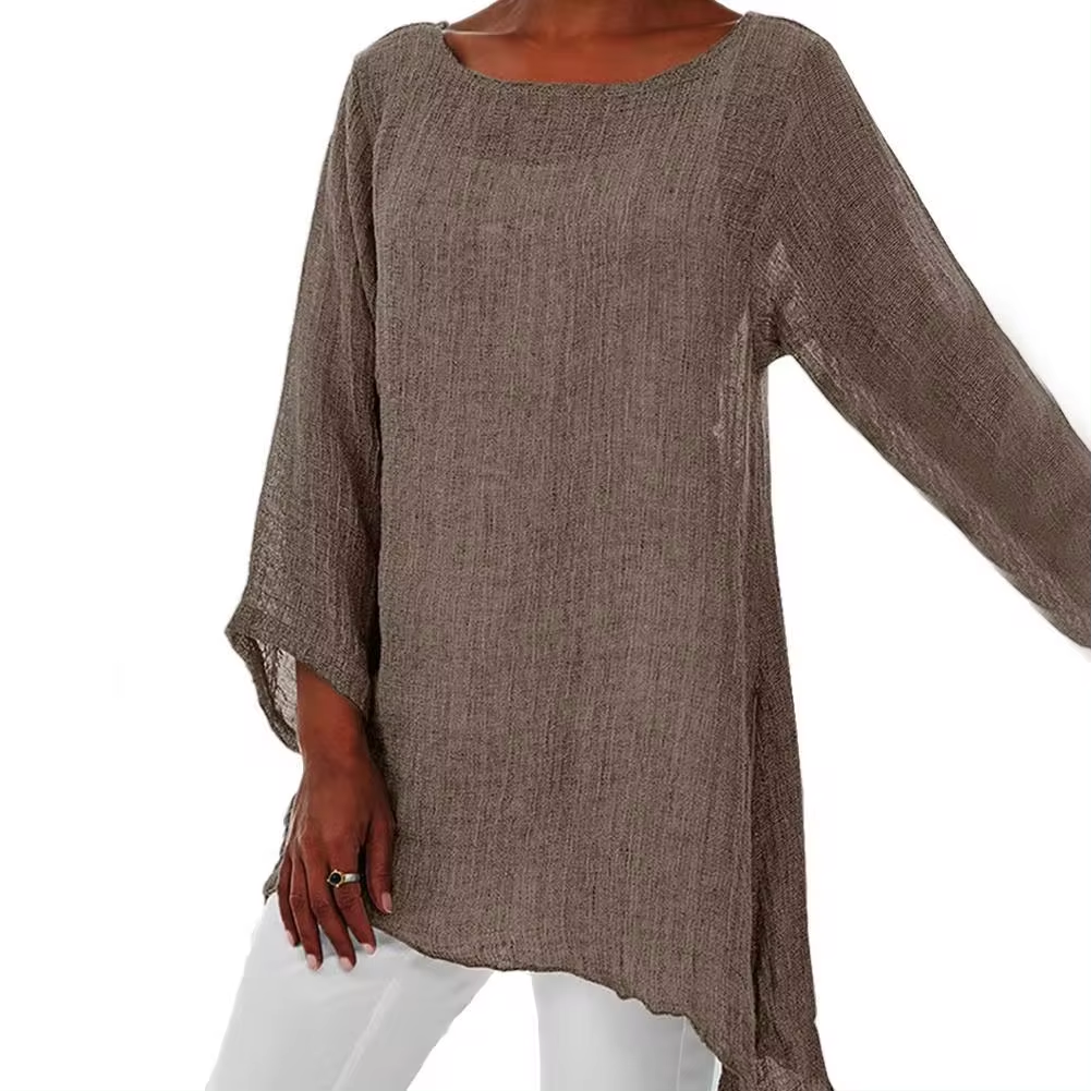 Cery | Casual damesblouse met lange mouwen – Luchtige, losvallende blouse