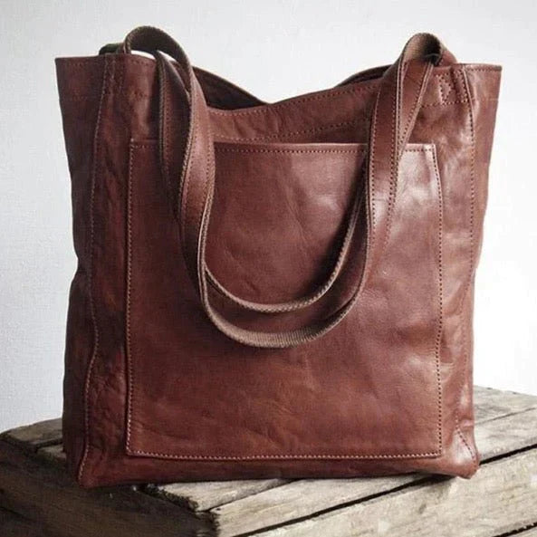 TressBag | Damestas van echt leer - grote schoudertas