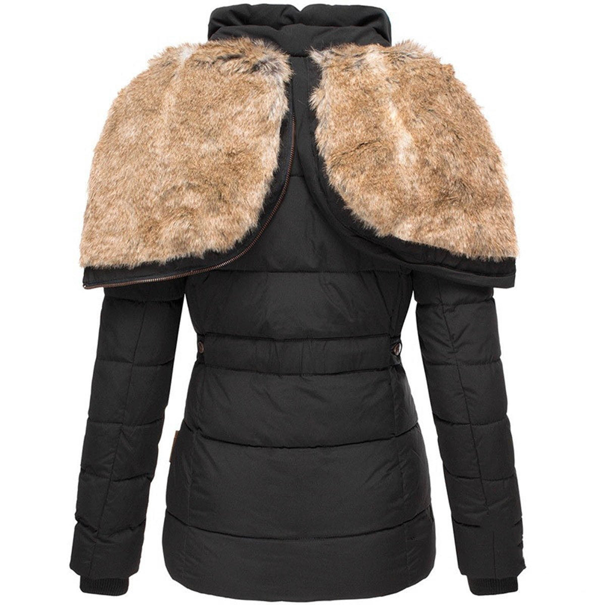 Betsie | Luxe Dames Winterjas met Capuchon – Warm Gevoerd en Bontgevoerde Jas