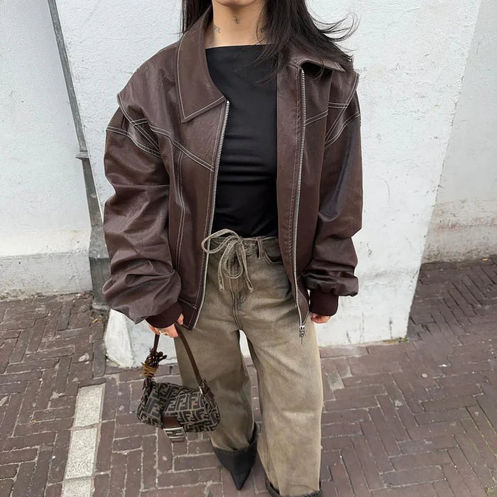 Dorelia | Oversized Leren Jas Dames – Zacht & Duurzaam Leer