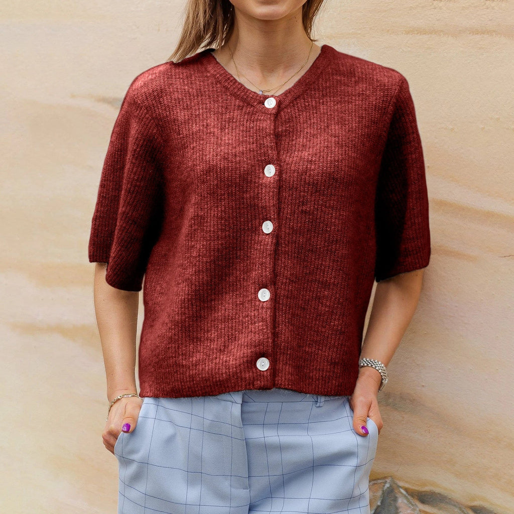 Frensje | Dames Cardigan met Korte Mouwen – Lichtgewicht Gebreid Vest