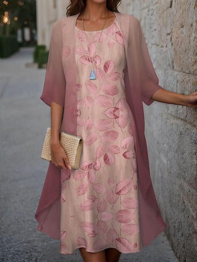 Cassia | Dames Elegante Bloemenjurk – Middellange Zwierige Jurk