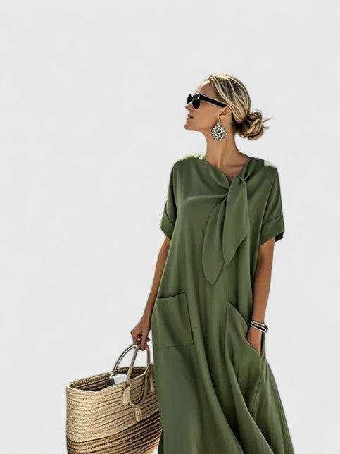 Lyra | Elegante maxi-jurk met plooien voor dames