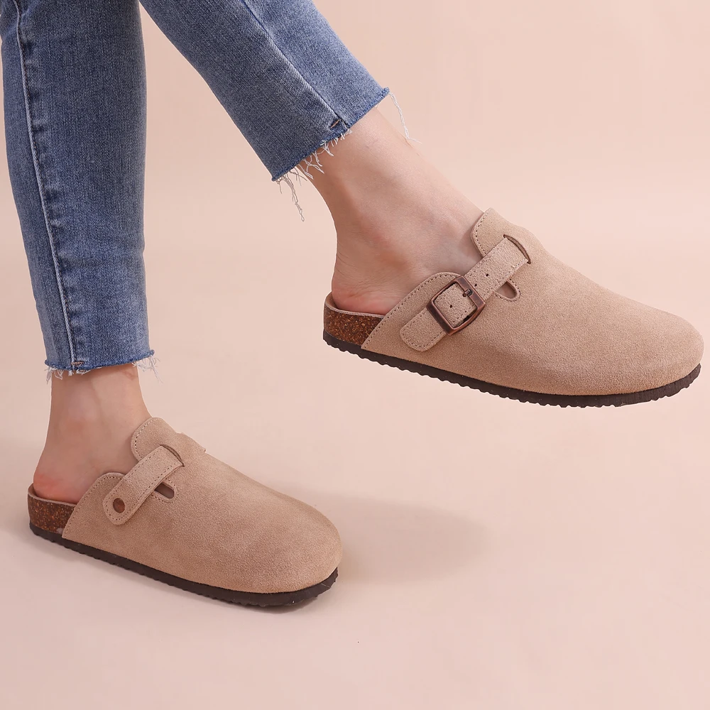 Lennox | Orthopedische unisex-huisslippers – comfortabele schoenen met fleecevoering en kurken zool