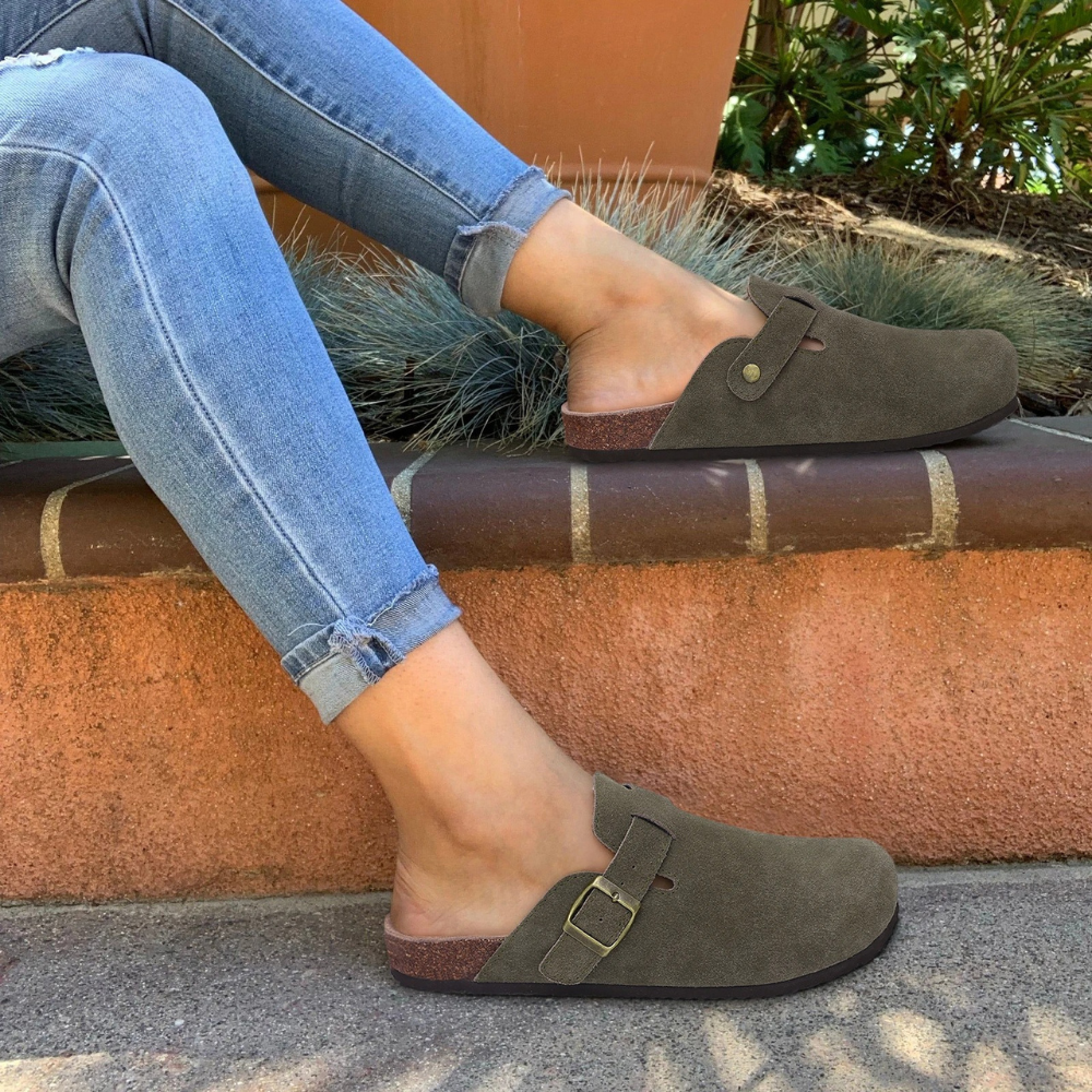Lennox | Orthopedische unisex-huisslippers – comfortabele schoenen met fleecevoering en kurken zool
