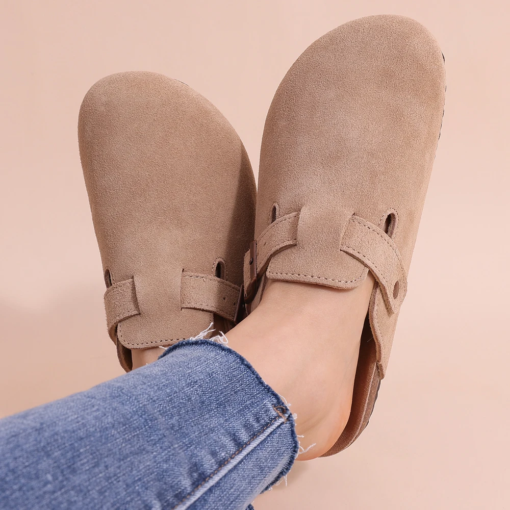 Lennox | Orthopedische unisex-huisslippers – comfortabele schoenen met fleecevoering en kurken zool