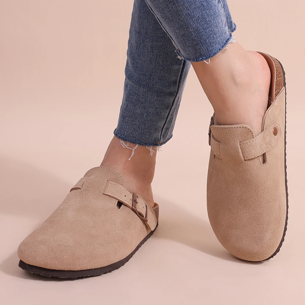 Lennox | Orthopedische unisex-huisslippers – comfortabele schoenen met fleecevoering en kurken zool