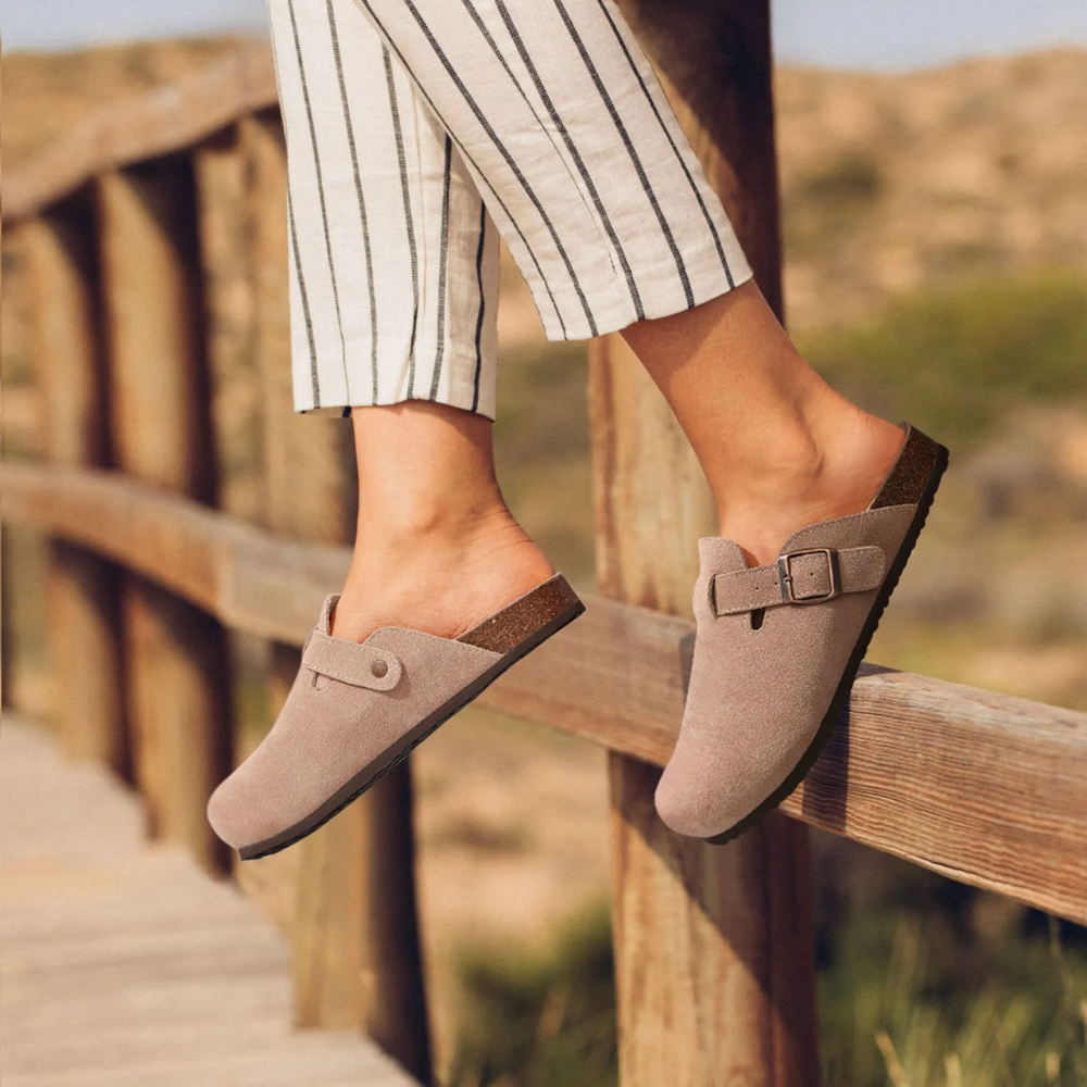 Lennox | Orthopedische unisex-huisslippers – comfortabele schoenen met fleecevoering en kurken zool