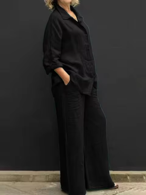 Amaris | Tweedelige linnen set voor dames – Vintage, casual boho-zomeroutfit