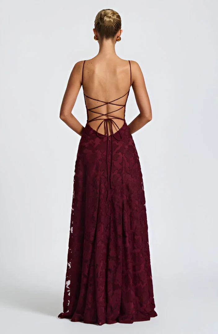 Genevra | Dames Bloemen Maxi Jurk – Elegante Vloeiende Lange Jurk met Dunne Bandjes