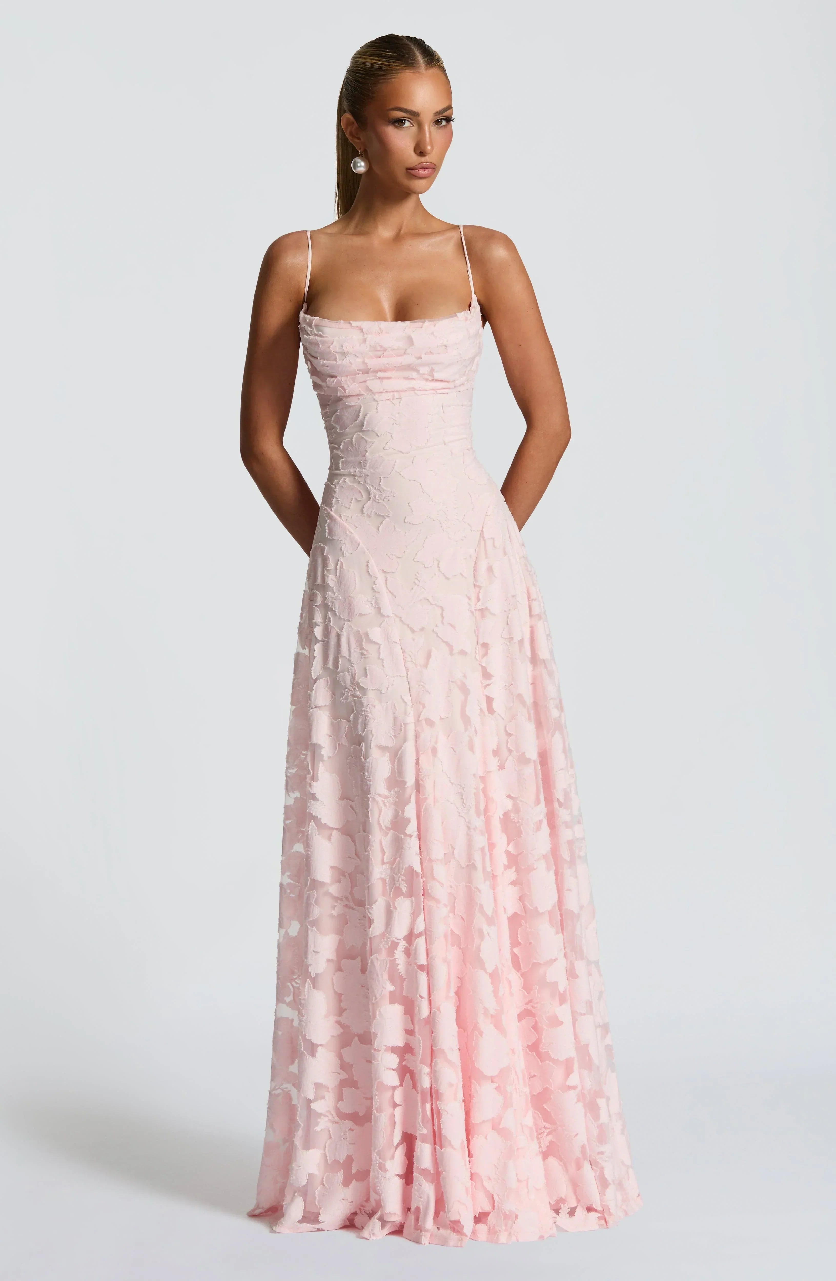 Genevra | Dames Bloemen Maxi Jurk – Elegante Vloeiende Lange Jurk met Dunne Bandjes