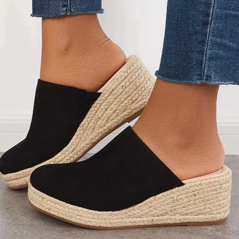 Alyssa | Dames Sleehak Mules – Comfortabele Bohemian Espadrille Sandalen