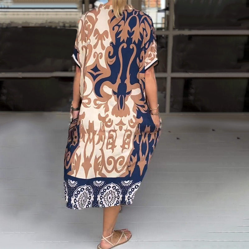 Celi | Boho-zomerjurk voor dames – Losvallende, zwierige strandjurk die de buik bedekt
