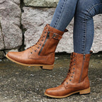 Aravyn | Orthopedische leren dameslaarzen – Warme laarzen met brede pasvorm