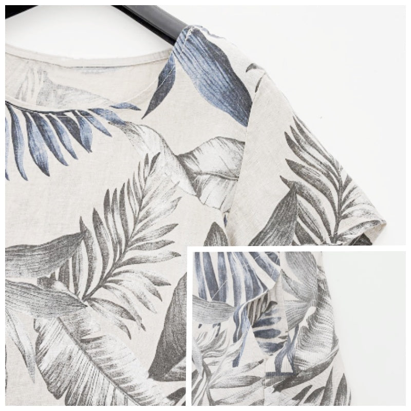 Shiloh | Midi-jurk voor dames met bloemen- en plantenprint – Casual A-lijn jurk