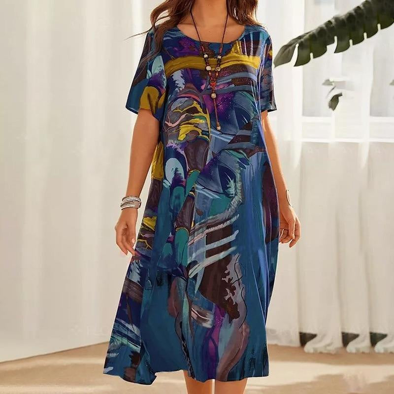 Laurel | Dames Maxi Jurk – Luchtige Tropische Jurk met V-Hals