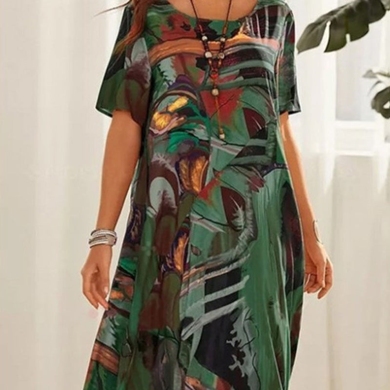 Laurel | Dames Maxi Jurk – Luchtige Tropische Jurk met V-Hals