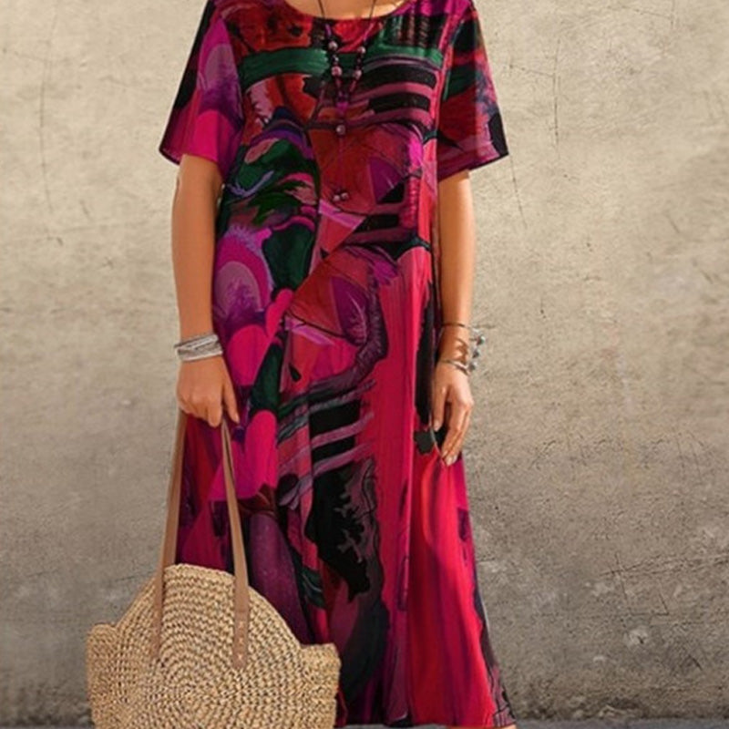 Laurel | Dames Maxi Jurk – Luchtige Tropische Jurk met V-Hals