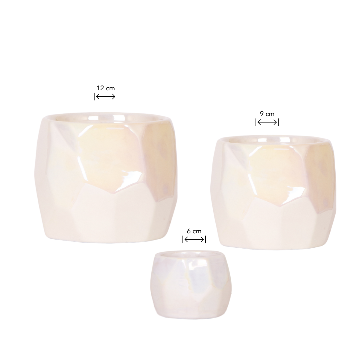 Combi deal - Pearl travertine potten