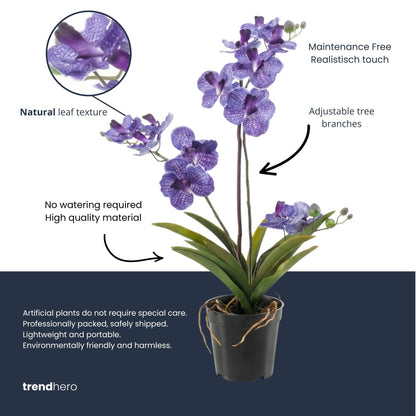 Kunstplant - Orchidee Vanda - 60 cm