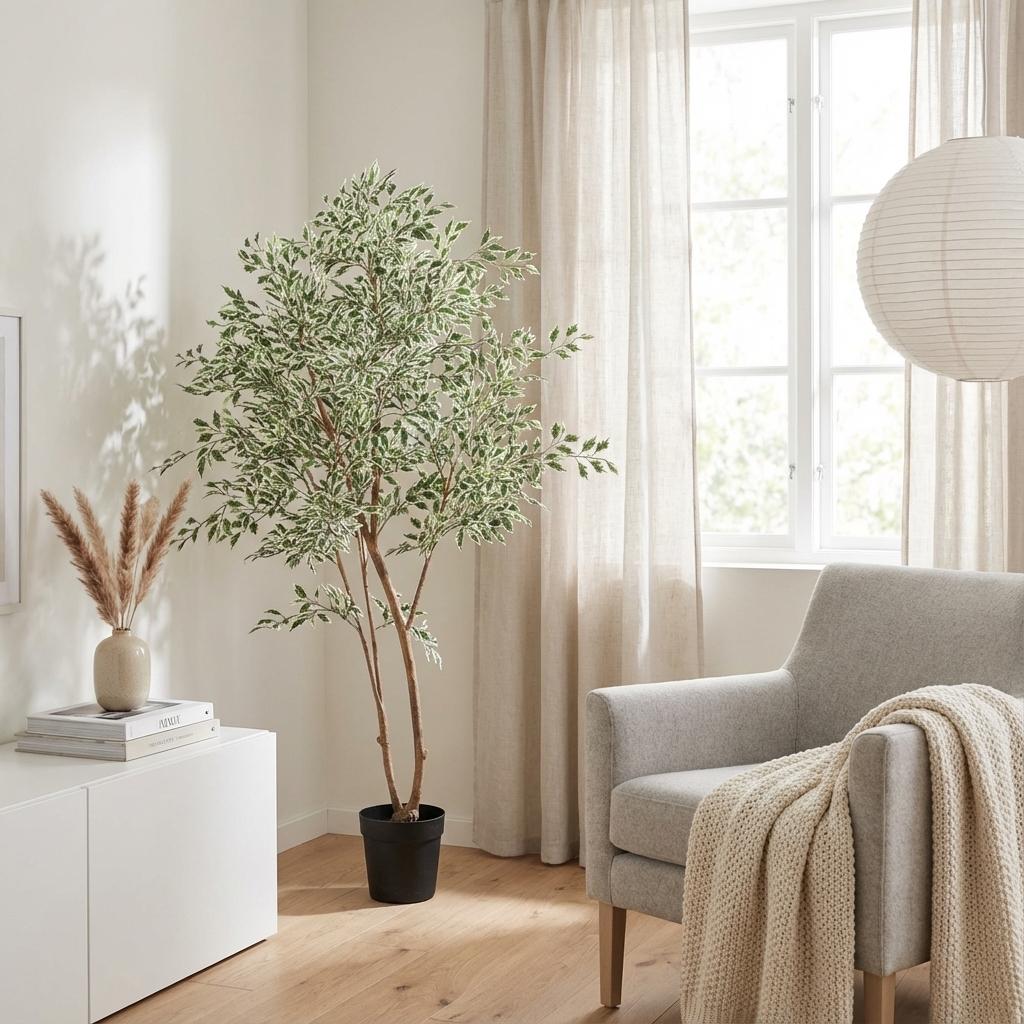 Kunstplant Ficus benjamina variegata - 185cm