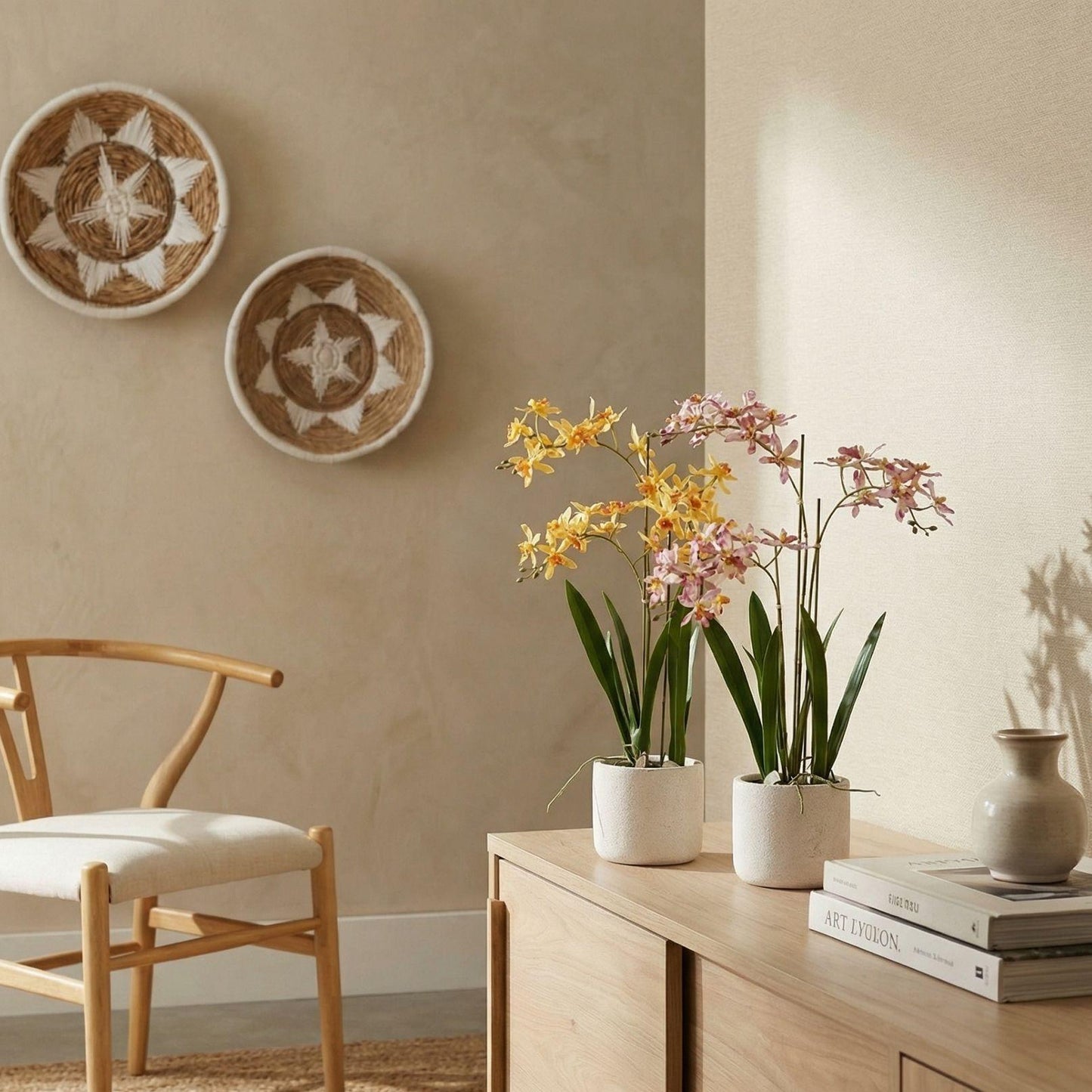 Kunstplant - Roze orchidee in pot