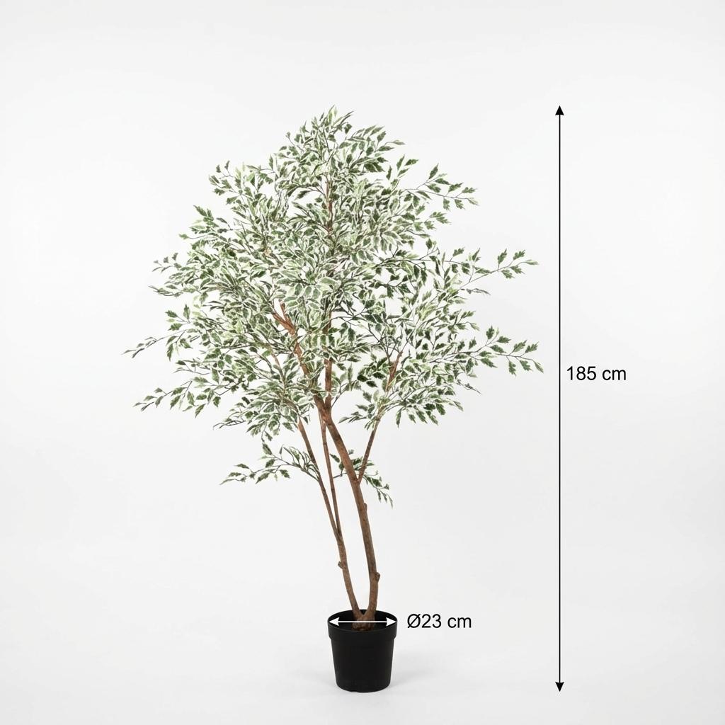 Kunstplant Ficus benjamina variegata - 185cm