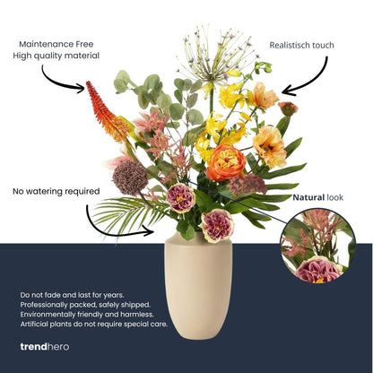 Kunstbloemen boeket - Tropical Chic Deluxe