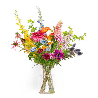Kunstbloemen boeket - Bold & Bright - 70 - 80 cm