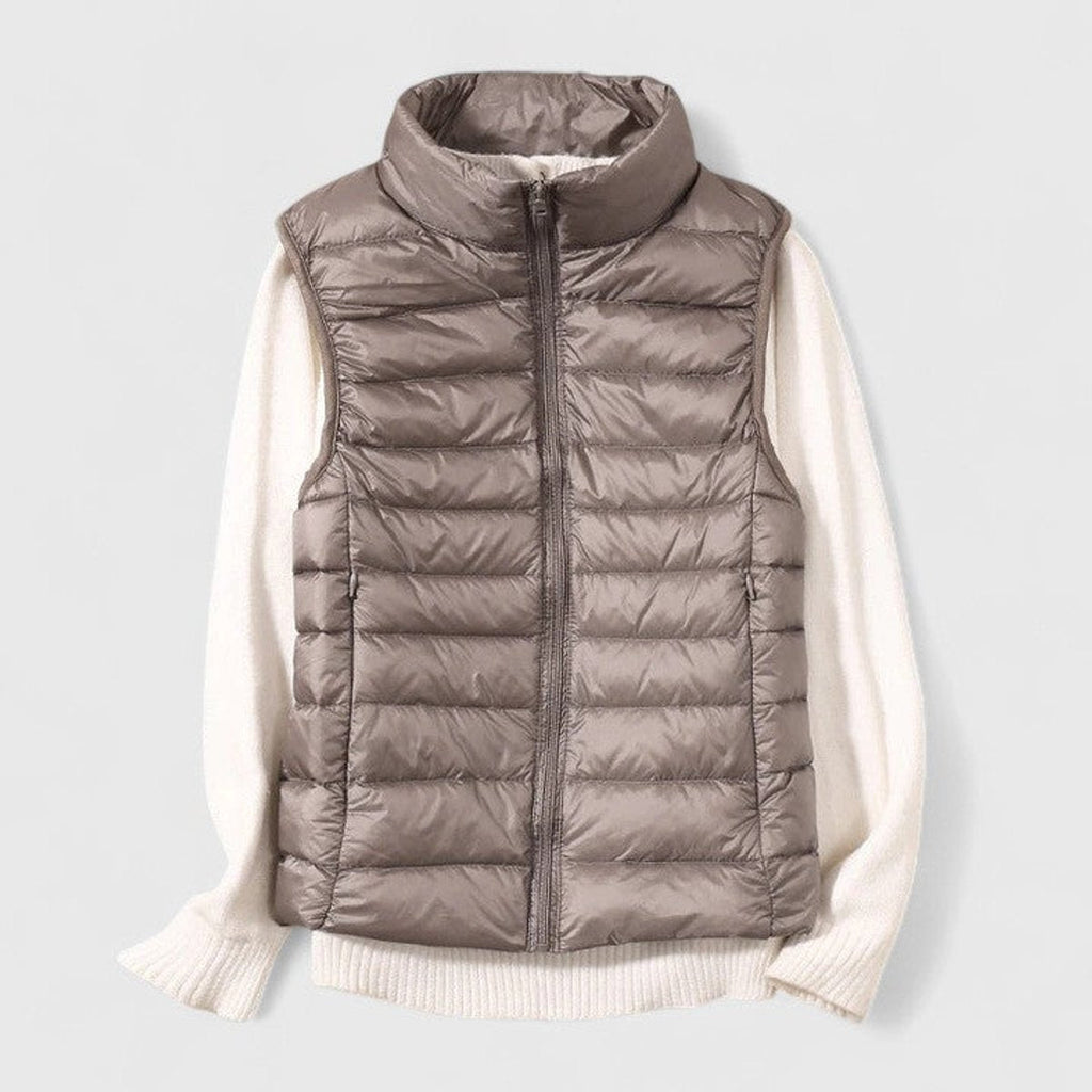 Tinsley | Dames Gewatteerde Bodywarmer – Lichtgewicht, Mouwloos en met Ritssluiting