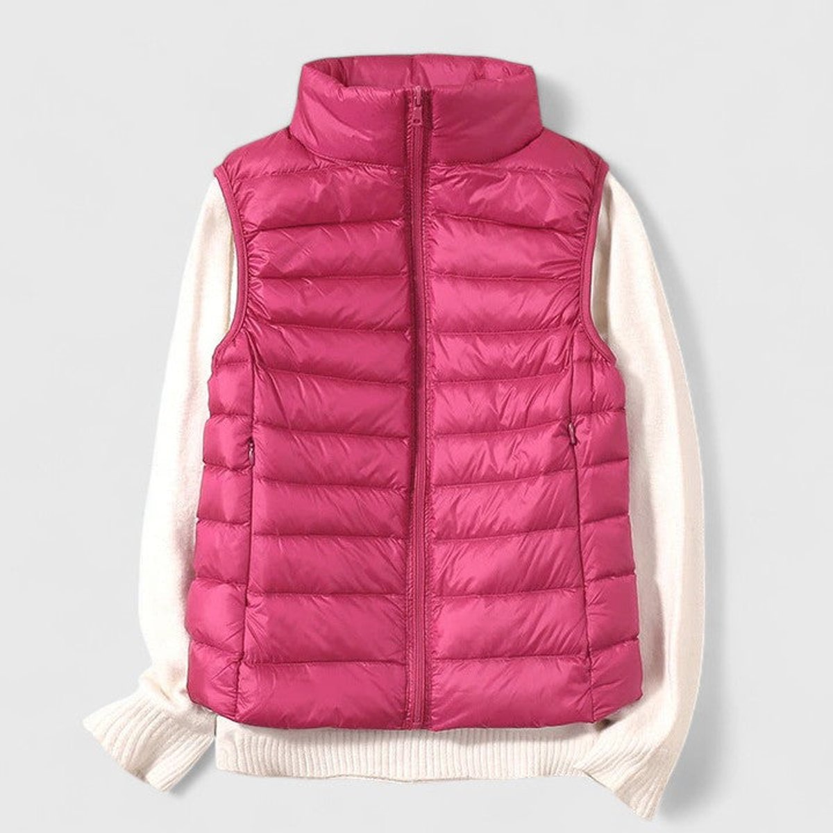 Tinsley | Dames Gewatteerde Bodywarmer – Lichtgewicht, Mouwloos en met Ritssluiting