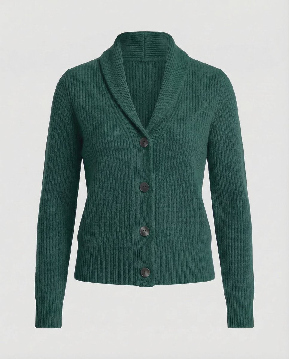 Gwendara | Dames Geribd Gebreid Vest – Knoopsluiting en Reverskraag